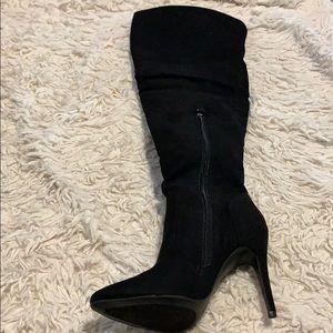 New women suede thigh high heel boots